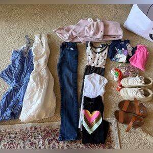 Huge Girls Bundle 7 8 9 10 Zara Steve Madden Shoes Swim Denim Lot